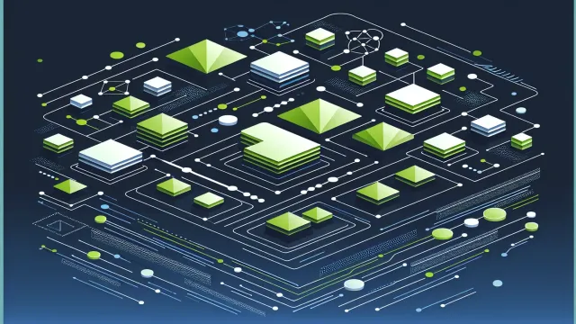 Lime green memory lifecycle nodes with allocation, tracking, and reclamation pathways showing different collection strategies on a dark navy background